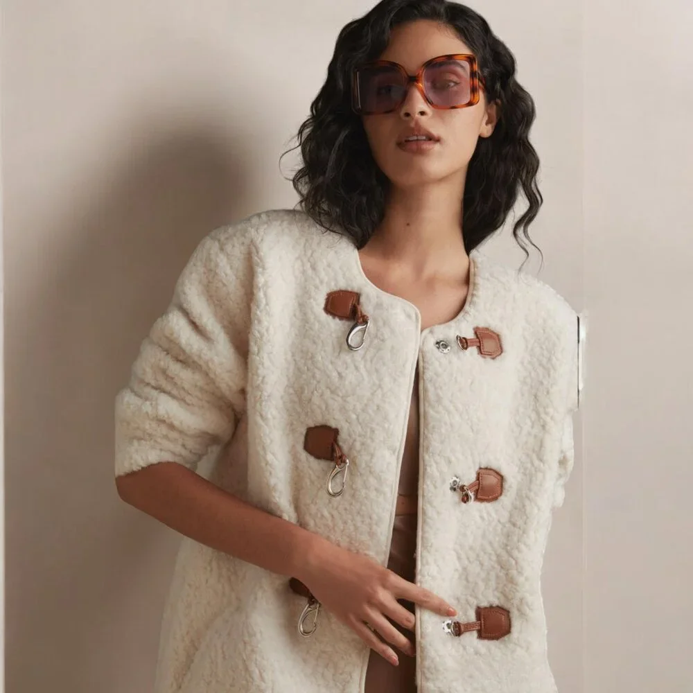 NWT 7 for all mankind Sherpa Jacket - Picture 2 of 10